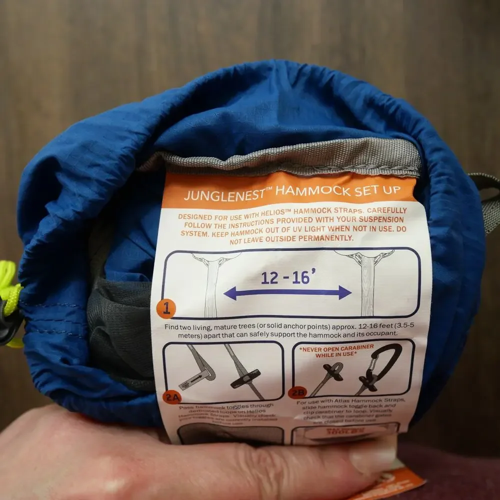 NEW ENO Eagles Nest Outfitters JungleNest Hammock + Bug Net Pacific Blue